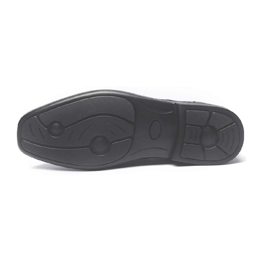Men‘s Classic Geniune Leather Oxford Dress Shoes Black - Picture 6 of 6